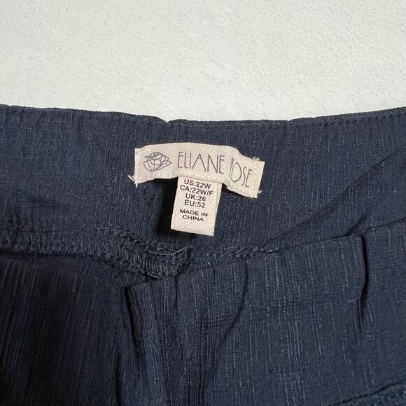 Eliane Rose High Rise Pull On Capri Pants Size 22W NEW Preppy Minimalist Casual - Picture 4 of 10